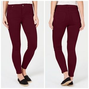 Style & Co Berry Ponte Knit Ultra Skinny Pants Regular Size 6 Plus Size 16 & 18